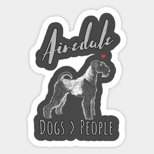 Airedales - Dogs > People Sticker